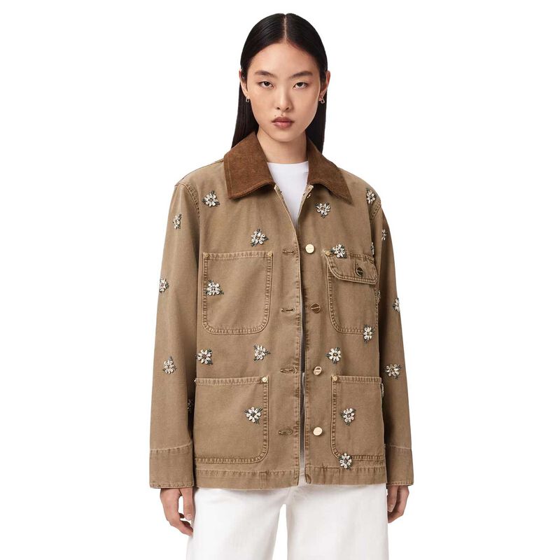 AllSaints Bex Embellished Denim Jacket image number 0